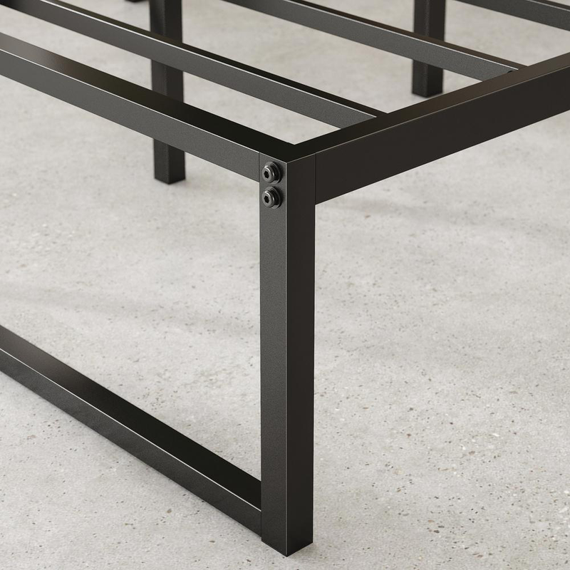 Queen Size Platform Bed Frame, Strong Sturdy Steel Construction, Lorelei 14 in.