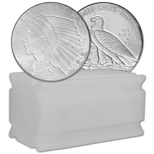 1/4 oz Golden State Mint Silver Round Incuse Indian .999