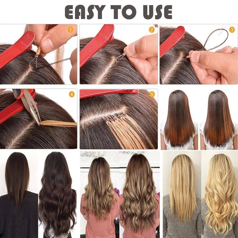 Invislble NANO RING BEADS For Nano Tip Hair Extensions 2001000Pcs Mini