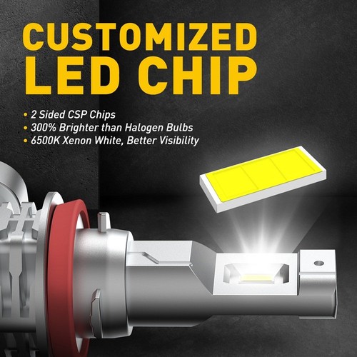 AUXITO LED Fog Light Bulb H8 H16 H11 Fog Light Bulb White 6500K High Power Lamps
