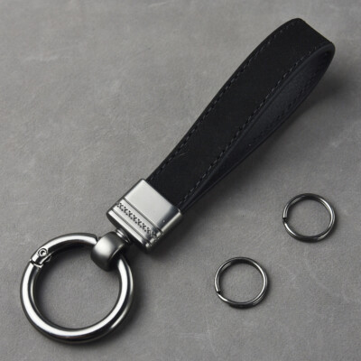 Car Keychain Leather Key Chain Strap Holder Ring Vintage Simple for Men Women