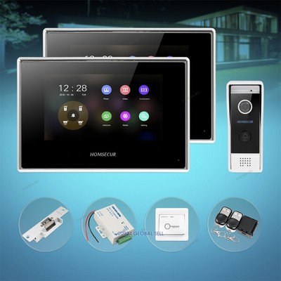 HOMSECUR 4 Wire HD Video Door Entry Security Intercom Aluminium Alloy Camera