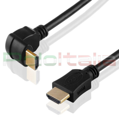 Cable 1 7/12ft HDMI 1.4 90 Degrees High Speed Full HD TV PC Xbox360 PS3 PS4 Low