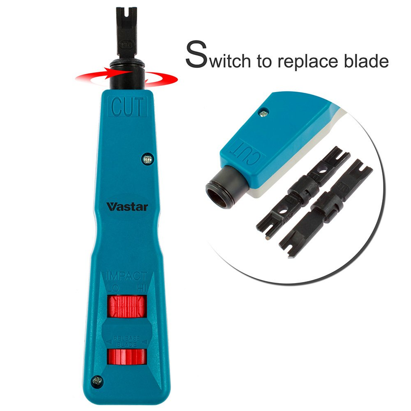 Pulling Grips Vastar Network Cable Repair Kit - Wire Punch Down Impact Tool,