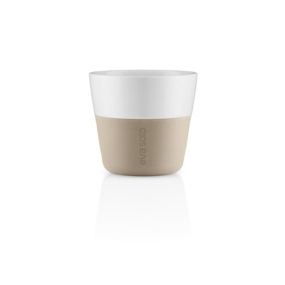 Eva Solo Lungo mug set of 2, Porcelain, Silicone, Pearl Beige, 230 ml, 501133