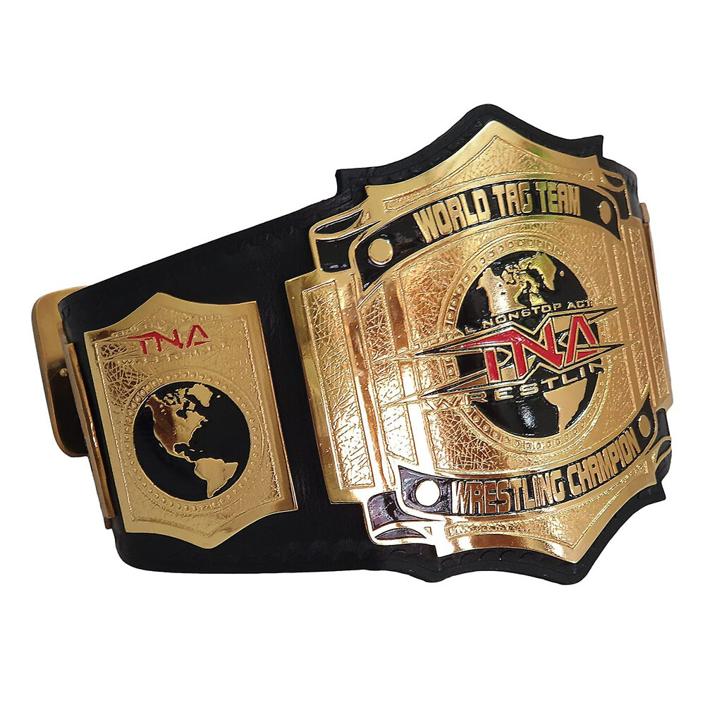 TNA World Tag Team WRESTLING CHAMPIONSHIP BELT ADULT SIZE REPLICA BELT 2MM/4MM - Picture 2 of 4