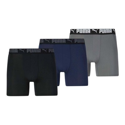 

Puma 3Pk Mens Athletic Fit Boxer Brief Mens Size  Casual 85838303, Синий, Puma 3Pk Mens Athletic Fit Boxer Brief Underwear