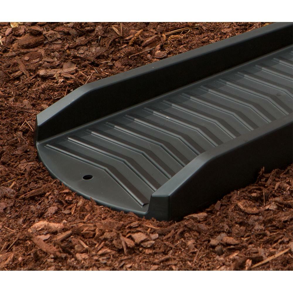 Decorative Downspout Black Texture Splash Block Rain Drain Gutter