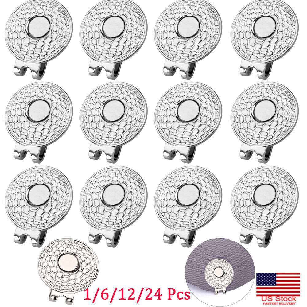 Hat Clip For Golf-bit Standard Marker W/rhinestone Hole