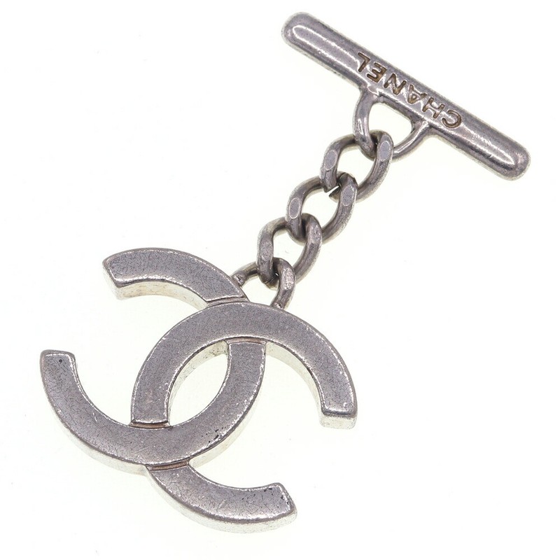 CHANEL Bag Charm Paris Biarritz Tote Accessories Silver
