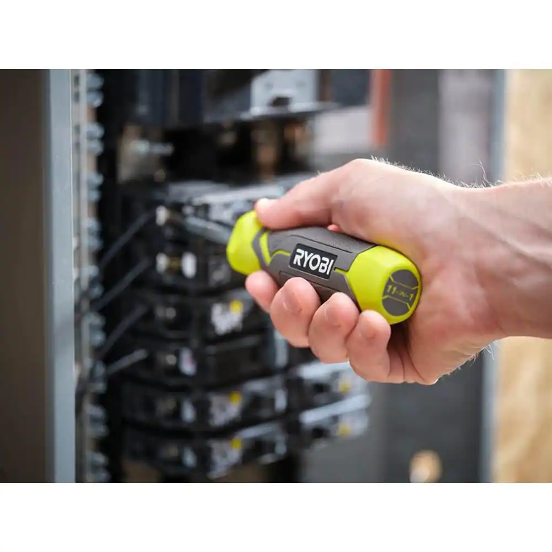 NEW Ryobi Multi-Bit 11in1 Screwdriver Cushion Grip Handle Bits and Nut Drivers