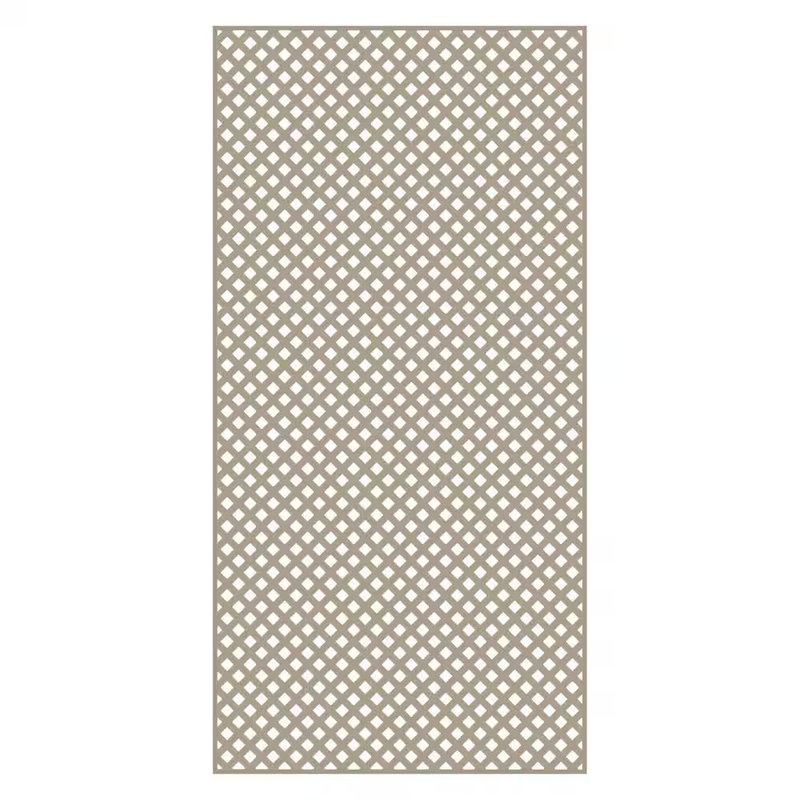 Vinyl Lattice Panel Plastic Privacy Screen Outdoor Decorative Fence Clay Color