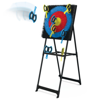 Eastpoint Axe Throw Steel Framed Set Outdoor Lawn Game Bristle Target 8 Axes