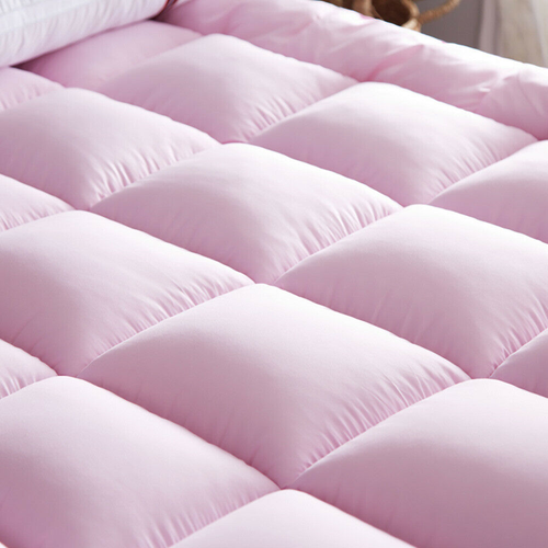 Thick Mattress Pad Quilted Cooling Mattress Topper Cover Breathable Filled Soft