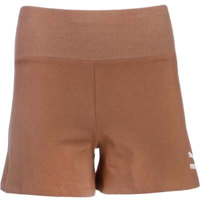 

Puma Classics Шорты с поясом Женские повседневные спортивные штаны размера  536276-63, Коричневый, Puma Classics Waistband Shorts