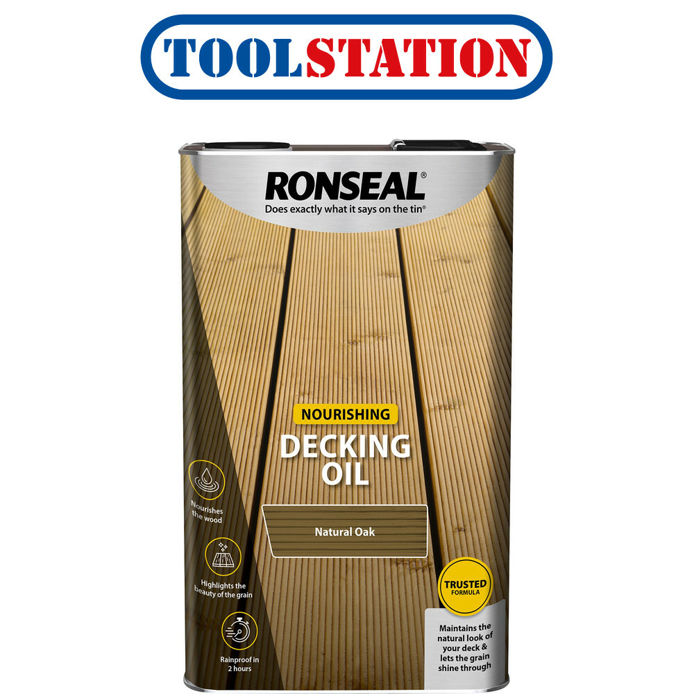 Ronseal Decking Oil 5L Natural Oak 5010214858040 eBay