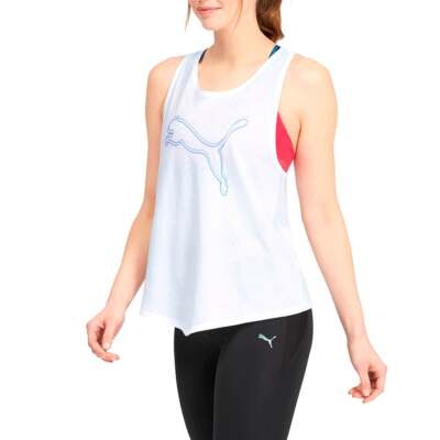 

Майка Puma Metalux Feel It Scoop Neck Женская белая спортивная повседневная 519109-02, Белый