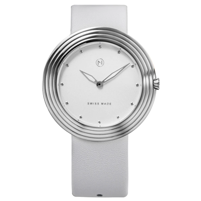 Pre-owned Nove Streamliner 40mm White Silver Watch - Brand