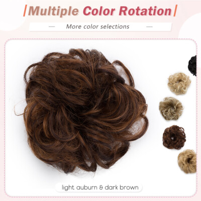 UK Chic Messy Bun Scrunchie Hair Piece False Updo Cover Hairpiece Hair Extension