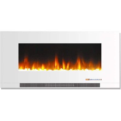 19.8"x42"x4.7" Multi-color Flames White