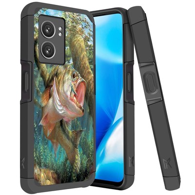 Bass Fish Fishing Impact Shockproof Dual-Layer Case for OnePlus Nord N300 5G
