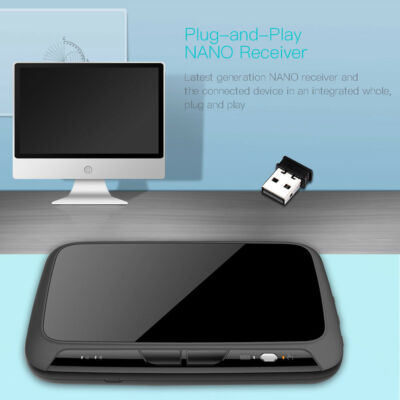 Touchpad Backlight 2.4G USB Air Mouse IR Sensor Vibrate Keyboard Remote Control
