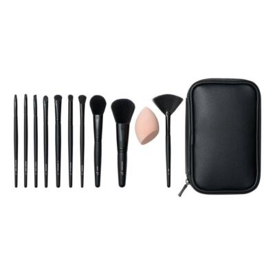 e.l.f. Full Face & Eye Makeup Brush Set with Travel Case