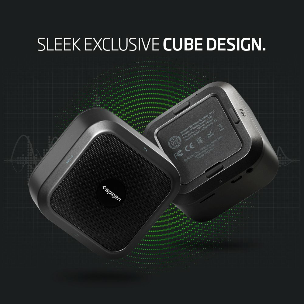 Spigen [R12S] Portable Bluetooth Wireless Speaker Stereo For Phone Tablets PCs