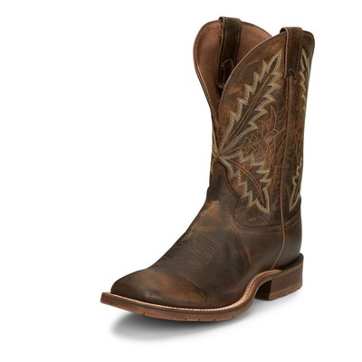 Pre-owned Tony Lama Bowie 11" Square Toe Men's Boot In Oak/brown