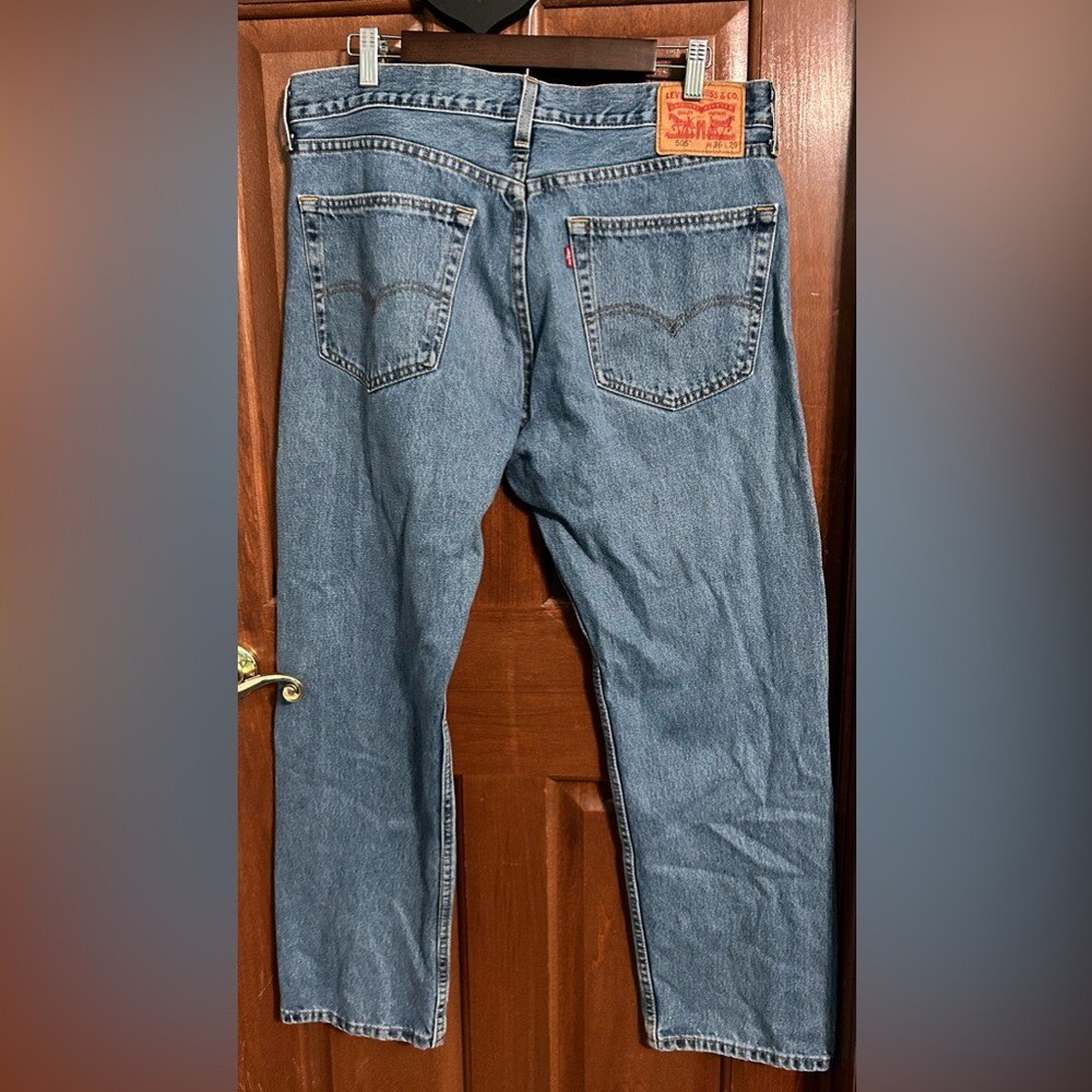 Levi's 505 Straight Jeans Classic Denim Mens Size 36X29