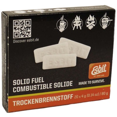 Esbit Trockenbrennstoff Tabletten 20x4g Grillanzünder Kocher Camping Feuer BW 