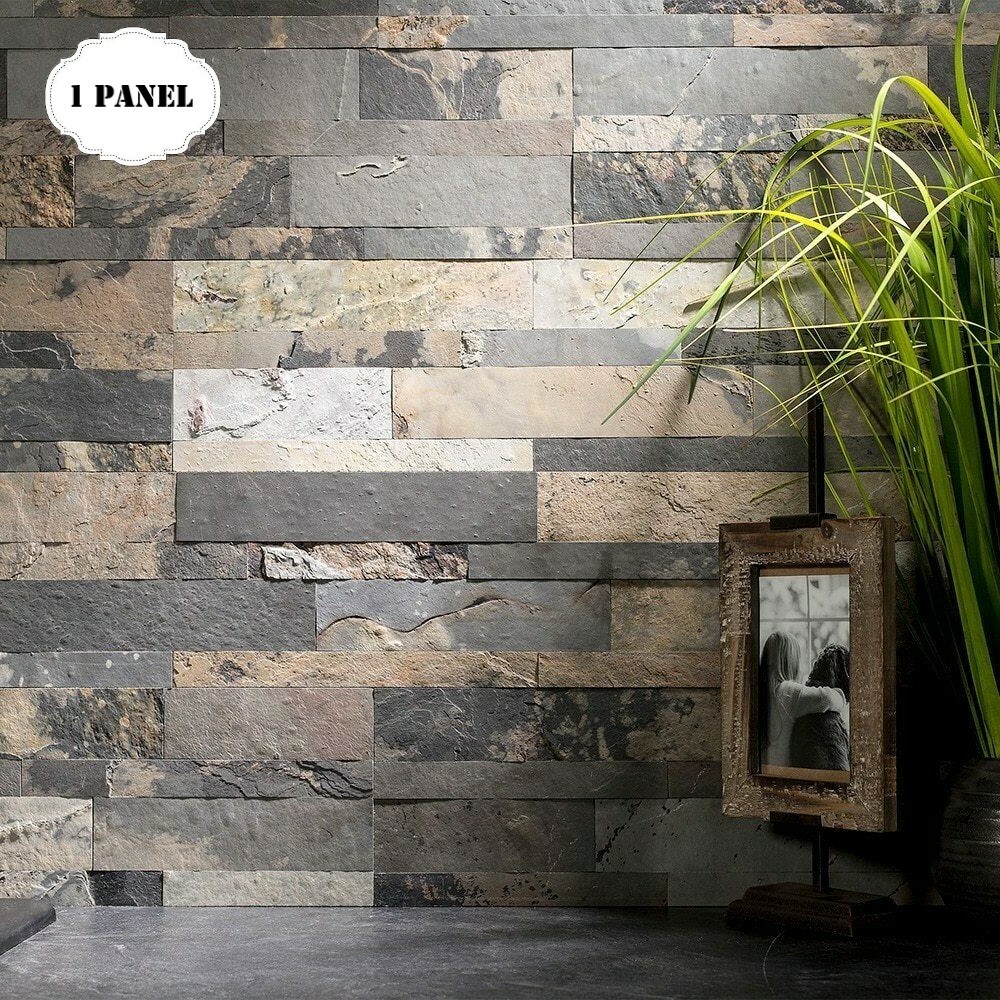 Natural Slate Stone Backsplash Country Kitchen Bathroom Wall Tile Peel And Stick For Sale Online Ebay