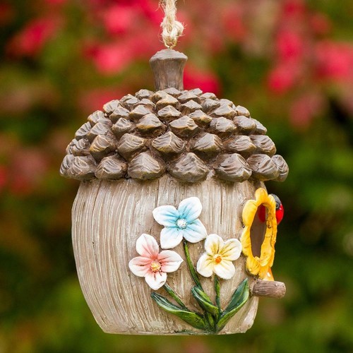 Acorn Cottage Decorative Hand-Painted Bird House