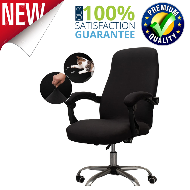 Cover Universal Stretch Desk Cover Black Large Solid
