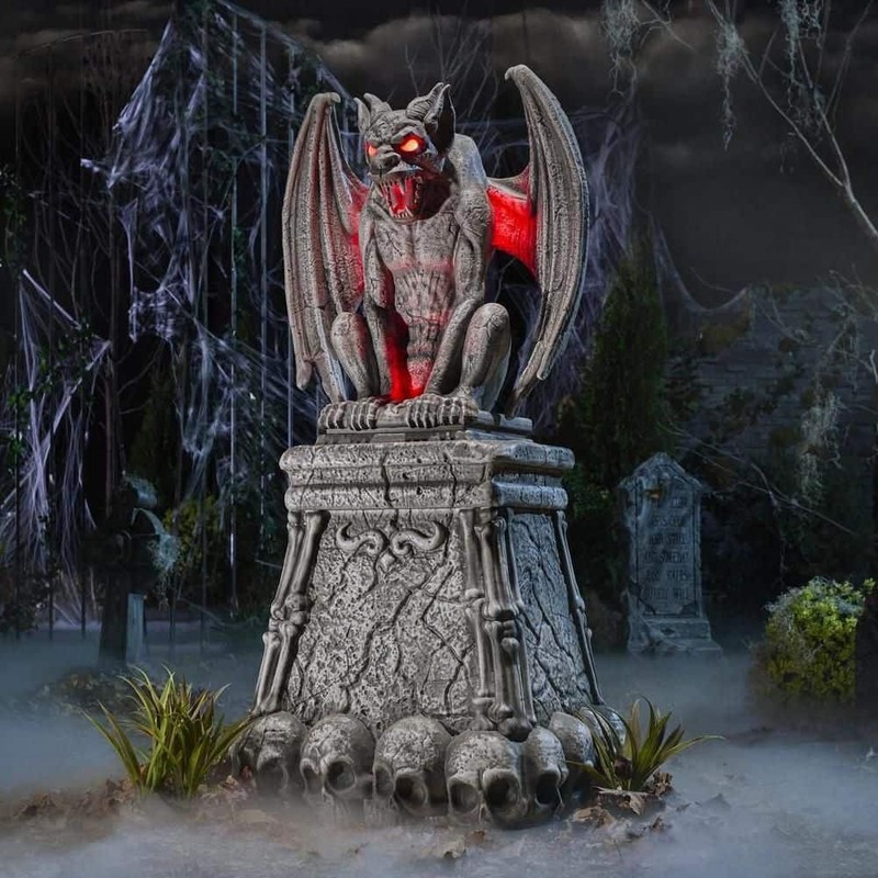 Home Accents Holiday 5 ft. LED Gargoyle Tombstone | eBay