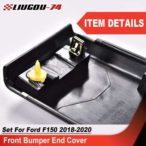 Front Bumper Guards Inserts Pads End Caps Cover Trim Fit For 2018-2020 Ford F150