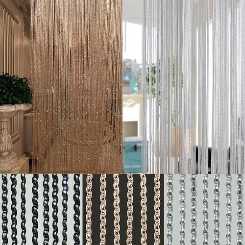 Bling String Sparkle Curtains Patio Fly Screen Fringe Room Divider