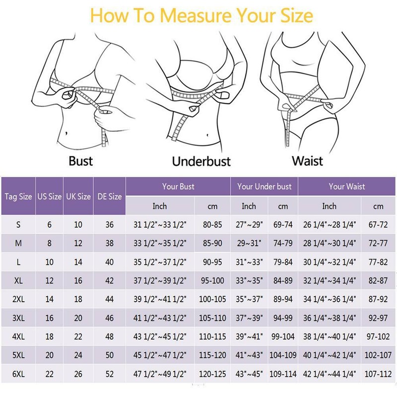 Womens Satin Underbust Corset Bustier Boned Waist Training Cincher Top Plus Size