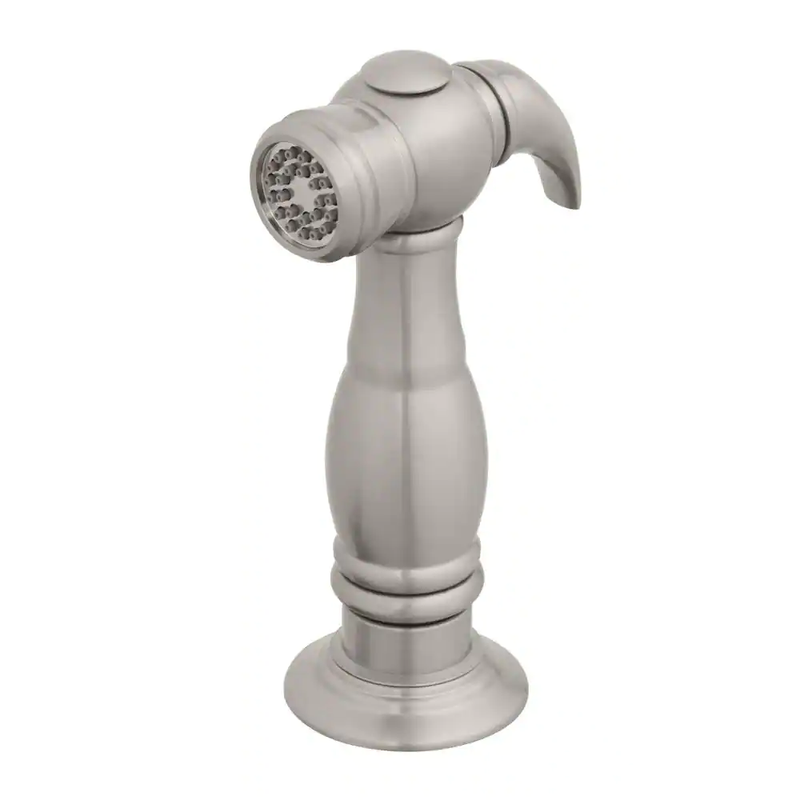 Glacier Bay Bridge Kitchen Faucet Side Sprayer 2-Handle Classic Brushed Nickel