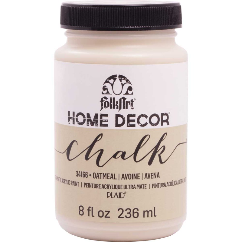 Home D&eacute;cor Chalk Acrylic Craft Paint Oatmeal Ultra Matte Finish 8 Fl Oz
