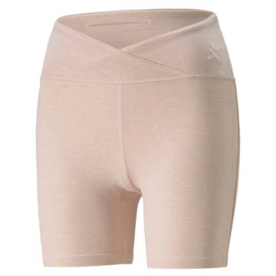 Puma Exhale Cross Studio High Waisted Athletic Shorts Womens Pink Casual Athleti