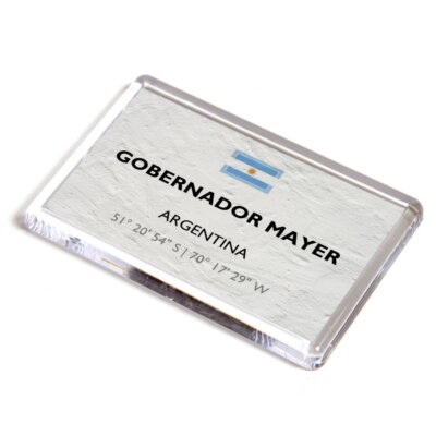 FRIDGE MAGNET - Gobernador Mayer - Argentina - Lat/Long