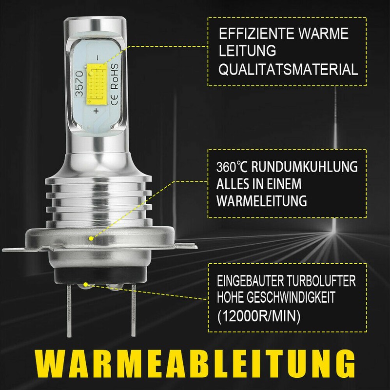 2X H7 Led Scheinwerfer / CANBUS Abblendlicht Fernlicht