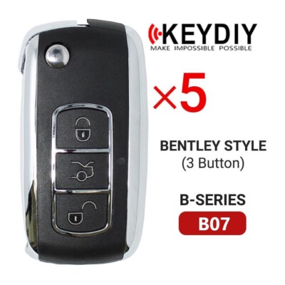 KEYDIY KD Universal Car Flip Remote Key Bentley Style B-Series 3 Buttons B07