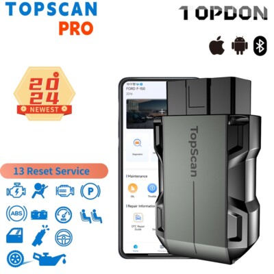 2024TOPDON Topscan PRO Diagnostic Tool All System Active Test  K~ey P~rogramming