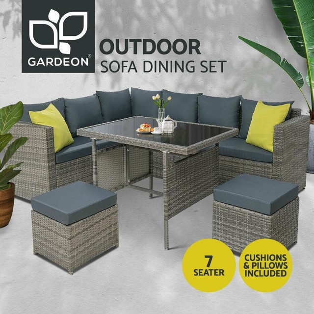 Outdoor Furniture Patio Set Dining Sofa Table Chair Lounge Wicker