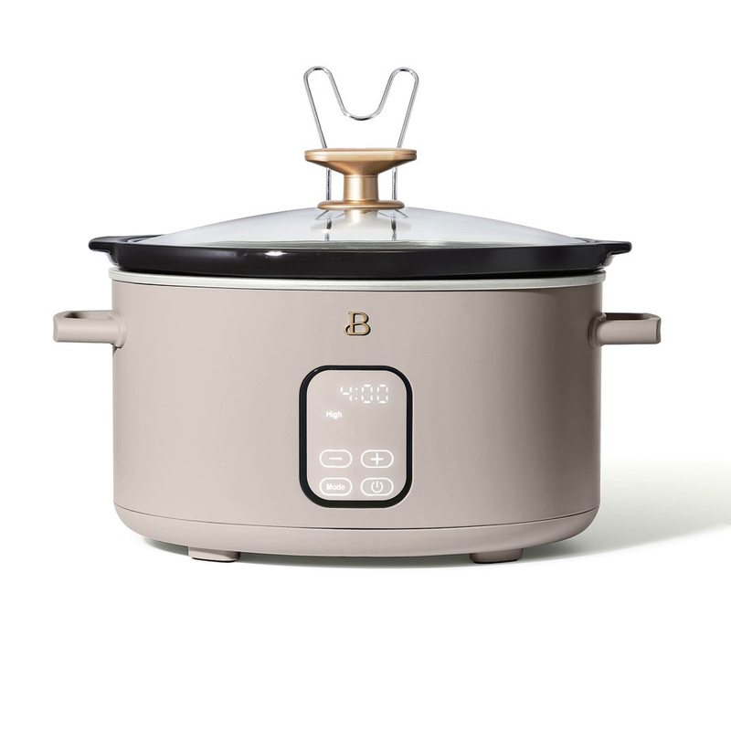 6 Qt Programmable Slow Cooker, Porcini Taupe by Drew Barrymore