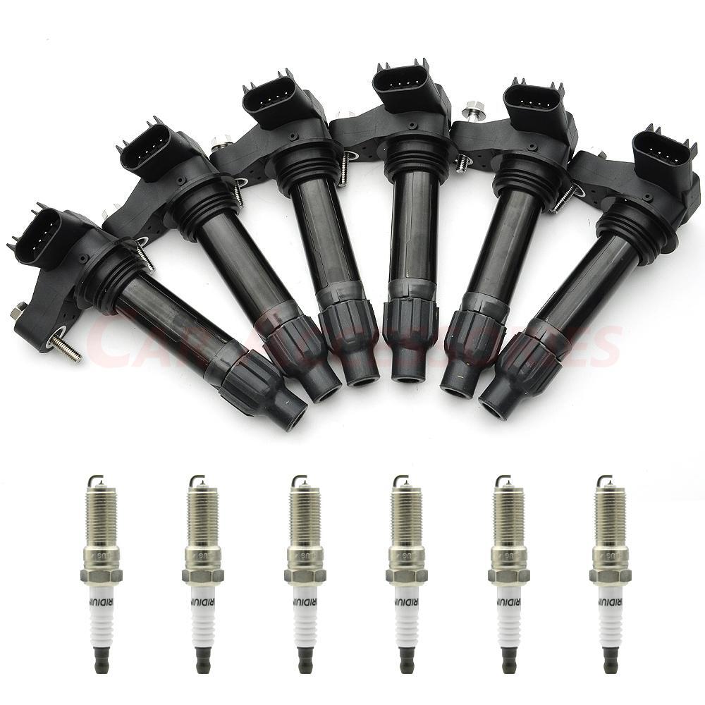 6Pack Ignition Coils + Spark Plugs for Chevrolet Camaro Caprice Traverse 3.6L V6