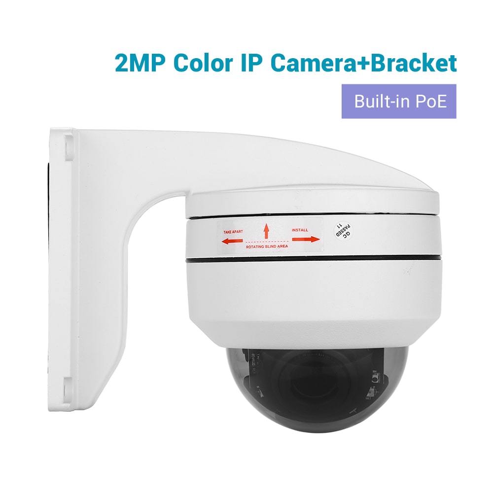 Bracket Color Night Vision Dome CCTV 1080P POE IP Camera Security Network Onvif