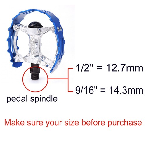 Wellgo BMX MTB Bear Trap Old school Bike Pedal 9/16" or 1/2" Black Blue Red Gold